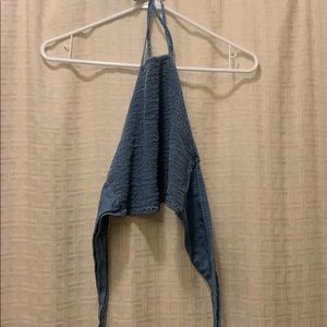 hollister denim halter